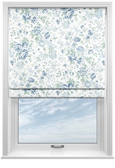 Shabby Chic by Rachel Ashwell Romantic Rose, Blue - Twist&Fit Roman Blind